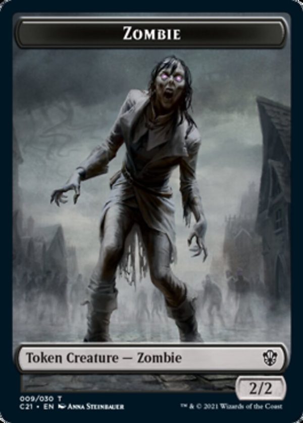 Zombie    Spirit Token [Commander 2021 Tokens] For Cheap