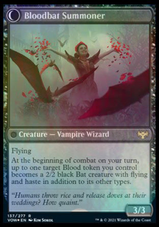 Voldaren Bloodcaster    Bloodbat Summoner [Innistrad: Crimson Vow Prerelease Promos] Hot on Sale