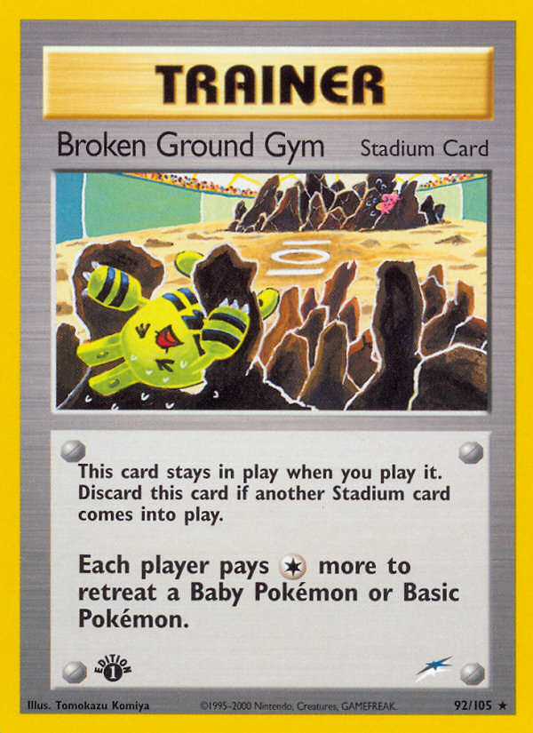 Broken Ground Gym (92 105) [Neo Destiny 1st Edition] Discount