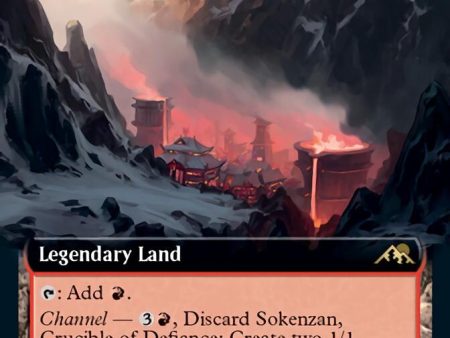 Sokenzan, Crucible of Defiance (Extended Art) [Kamigawa: Neon Dynasty] For Cheap