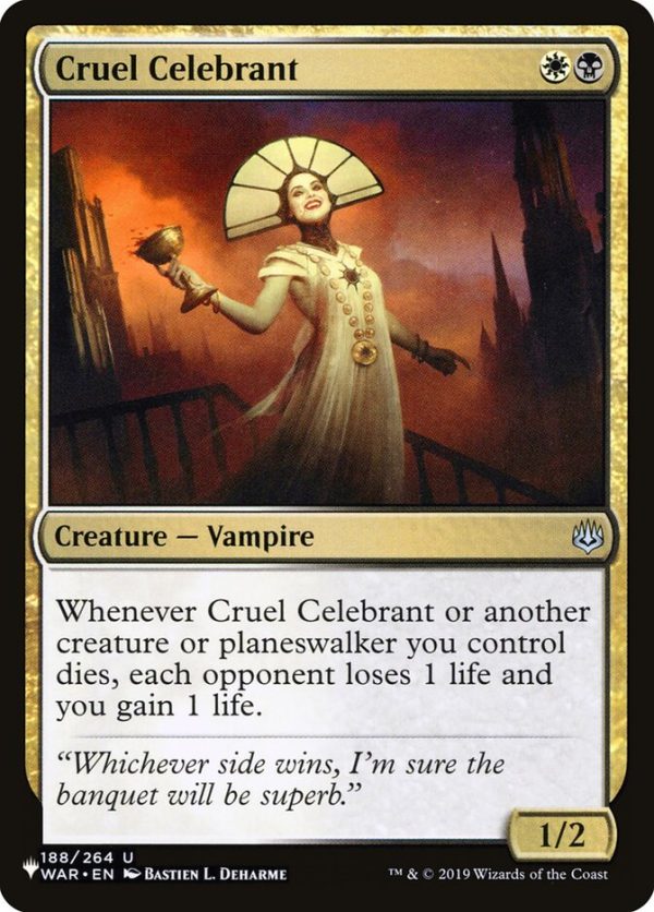 Cruel Celebrant [The List] For Sale