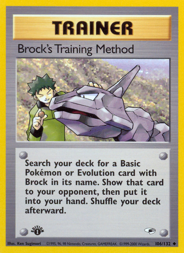 Brock s Training Method (106 132) [Gym Heroes 1st Edition] Sale