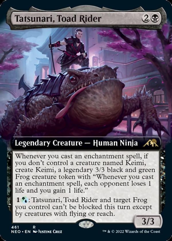 Tatsunari, Toad Rider (Extended Art) [Kamigawa: Neon Dynasty] For Cheap