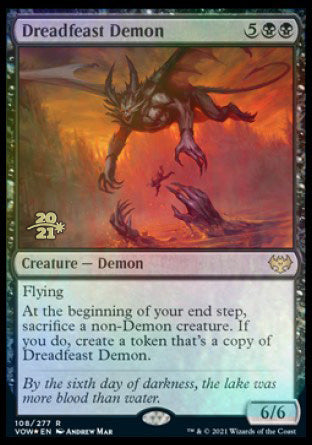 Dreadfeast Demon [Innistrad: Crimson Vow Prerelease Promos] For Discount