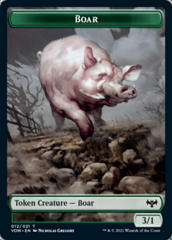 Blood    Boar Double-sided Token [Innistrad: Crimson Vow Tokens] Online now