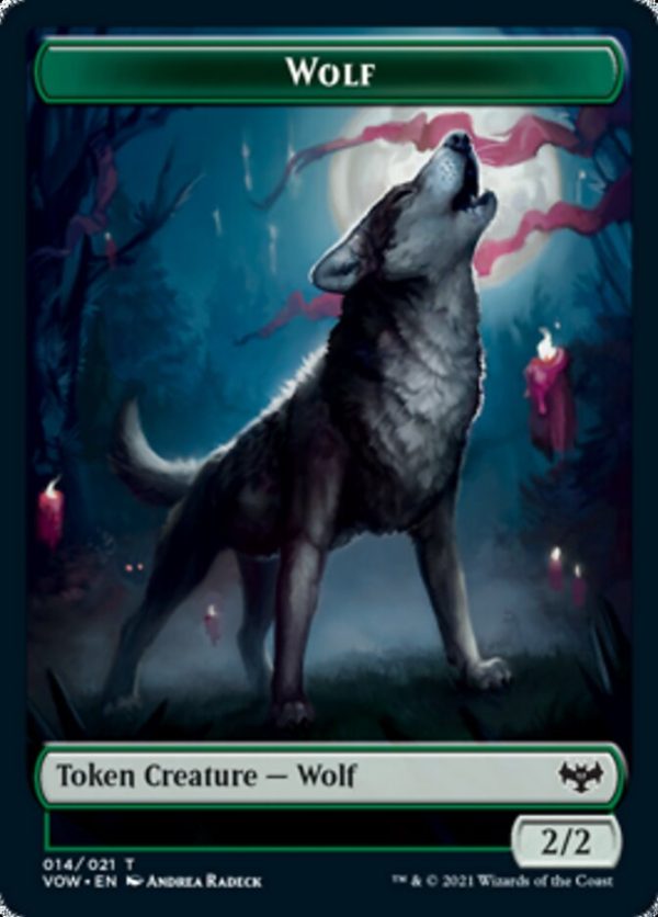 Blood    Wolf (014) Double-sided Token [Innistrad: Crimson Vow Tokens] on Sale