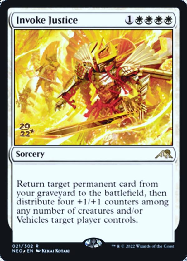 Invoke Justice [Kamigawa: Neon Dynasty Prerelease Promos] Cheap