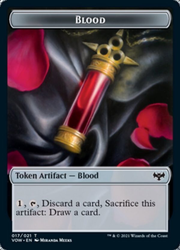 Blood    Human Soldier Double-sided Token [Innistrad: Crimson Vow Tokens] Online Hot Sale