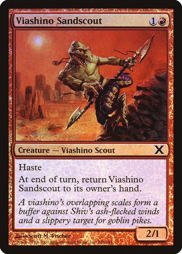 Viashino Sandscout (Premium Foil) [Tenth Edition] Supply