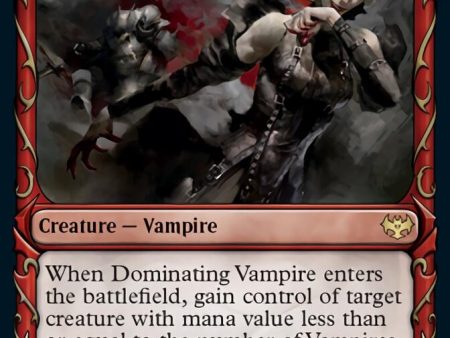 Dominating Vampire (Showcase Fang Frame) [Innistrad: Crimson Vow] Online Hot Sale