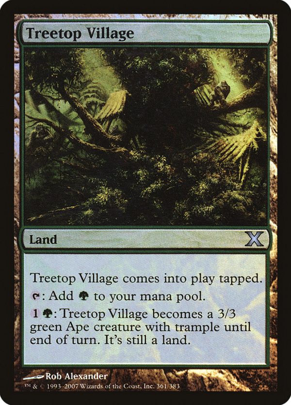 Treetop Village (Premium Foil) [Tenth Edition] Sale