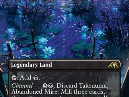 Takenuma, Abandoned Mire (Borderless Alternate Art) [Kamigawa: Neon Dynasty] For Sale