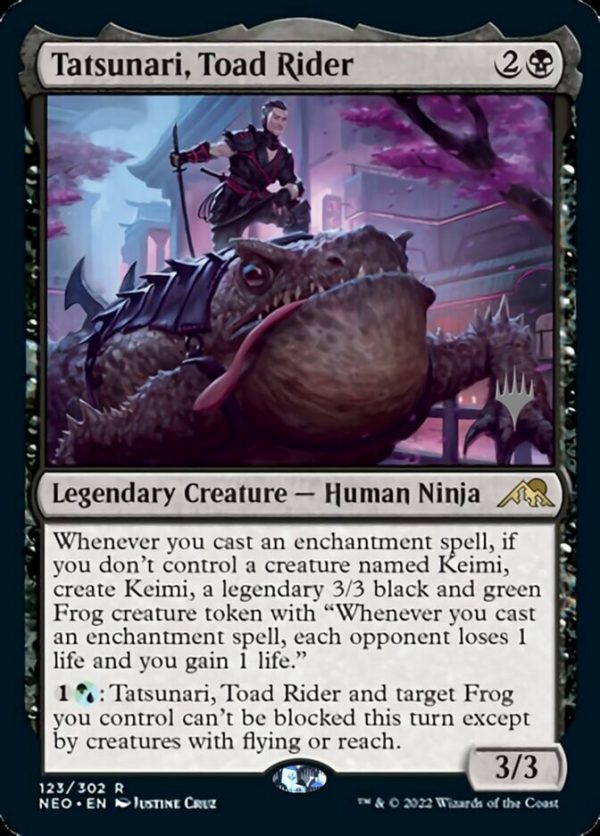 Tatsunari, Toad Rider (Promo Pack) [Kamigawa: Neon Dynasty Promos] Supply