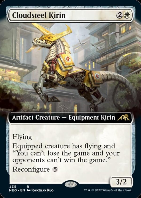 Cloudsteel Kirin (Extended Art) [Kamigawa: Neon Dynasty] Online Sale