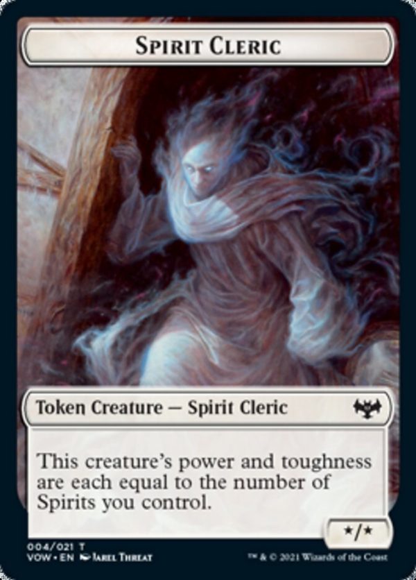 Zombie (008)    Spirit Cleric Double-sided Token [Innistrad: Crimson Vow Tokens] For Discount