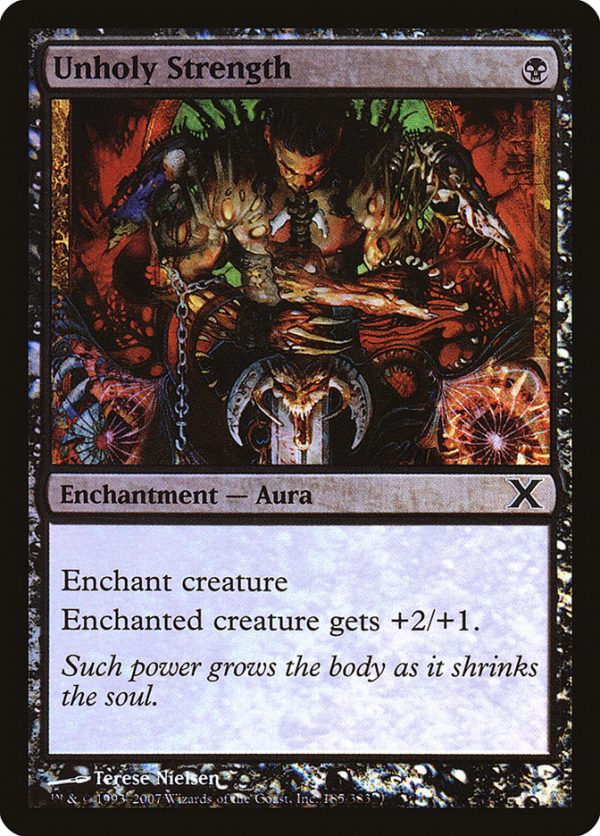 Unholy Strength (Premium Foil) [Tenth Edition] Supply