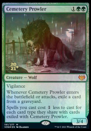 Cemetery Prowler [Innistrad: Crimson Vow Prerelease Promos] For Cheap