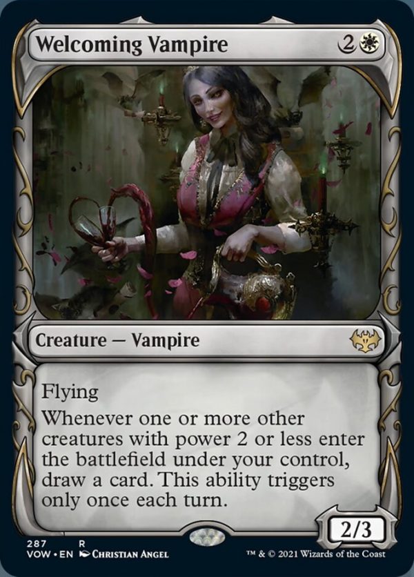 Welcoming Vampire (Showcase Fang Frame) [Innistrad: Crimson Vow] Online