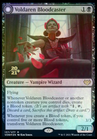 Voldaren Bloodcaster    Bloodbat Summoner [Innistrad: Crimson Vow Prerelease Promos] Hot on Sale