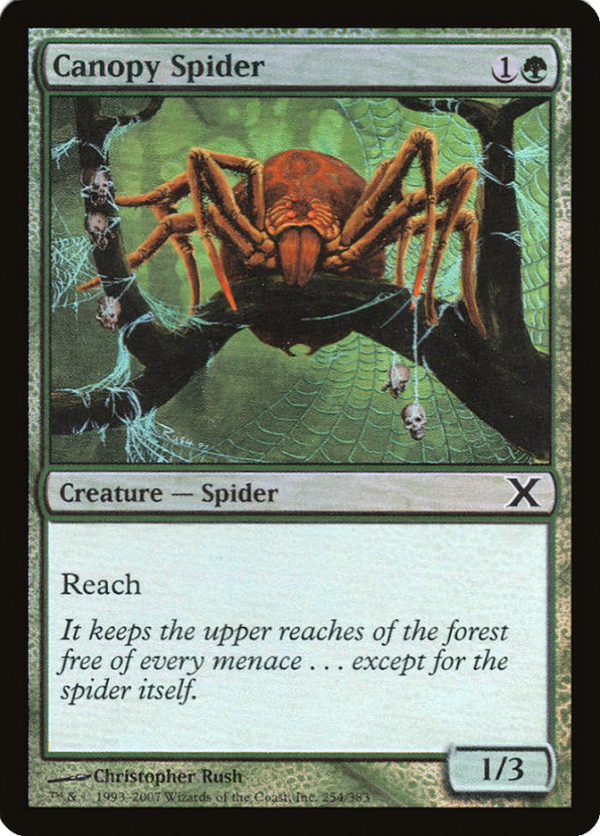 Canopy Spider (Premium Foil) [Tenth Edition] Hot on Sale