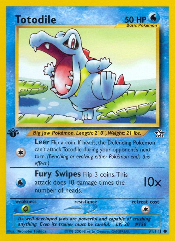 Totodile (81 111) [Neo Genesis 1st Edition] For Sale