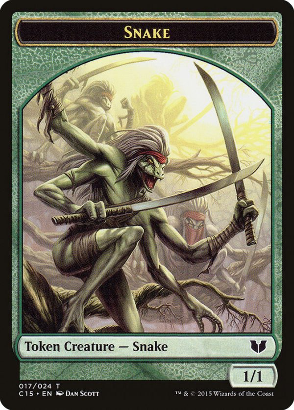 Snake (017)    Saproling Double-Sided Token [Commander 2015 Tokens] Online Sale