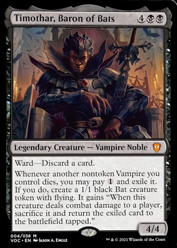 Timothar, Baron of Bats [Innistrad: Crimson Vow Commander] Discount