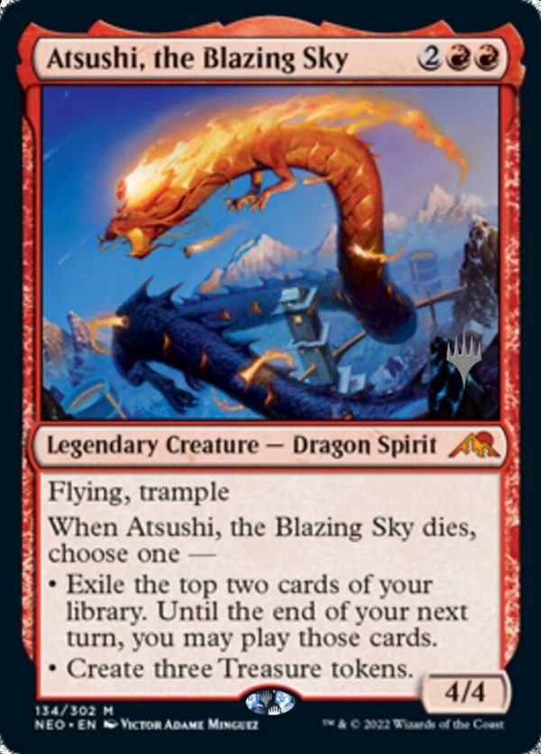 Atsushi, the Blazing Sky (Promo Pack) [Kamigawa: Neon Dynasty Promos] Online now