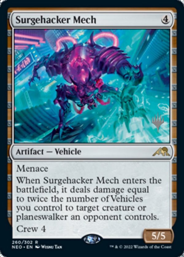 Surgehacker Mech (Promo Pack) [Kamigawa: Neon Dynasty Promos] For Cheap