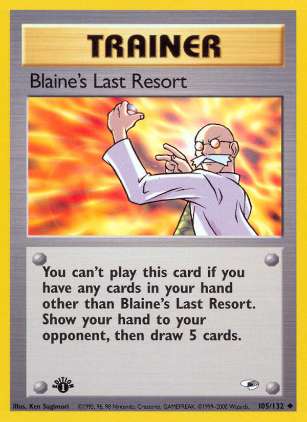 Blaine s Last Resort (105 132) [Gym Heroes 1st Edition] Online now