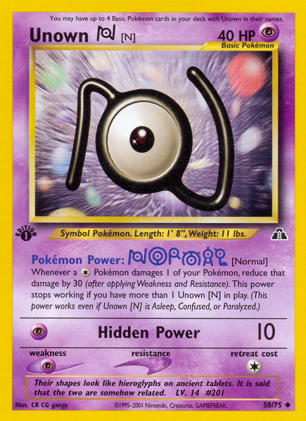 Unown [N] (50 75) [Neo Discovery 1st Edition] Cheap