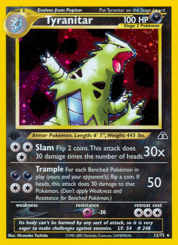 Tyranitar (12 75) [Neo Discovery 1st Edition] Hot on Sale