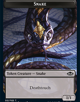 Snake    Zombie Double-sided Token [Commander Collection: Black Tokens] For Discount