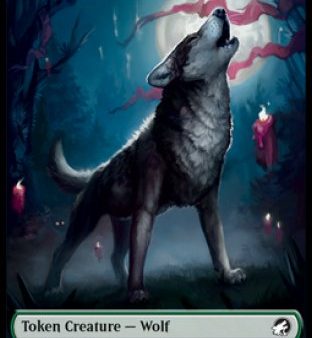 Wolf    Knight Double-sided Token [Innistrad: Midnight Hunt Commander] For Sale