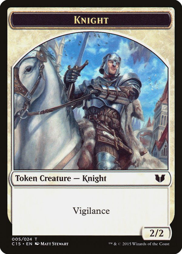 Angel    Knight (005) Double-Sided Token [Commander 2015 Tokens] Online Sale