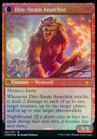 Volatile Arsonist    Dire-Strain Anarchist [Innistrad: Crimson Vow Prerelease Promos] Supply