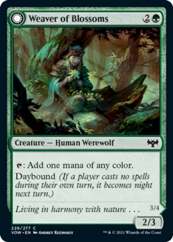 Weaver of Blossoms    Blossom-Clad Werewolf [Innistrad: Crimson Vow] Online now