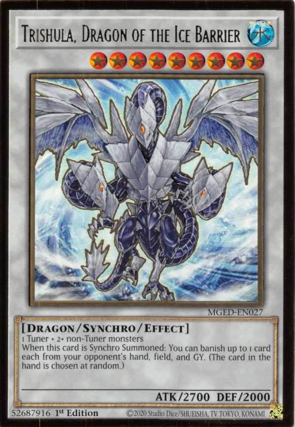 Trishula, Dragon of the Ice Barrier [MGED-EN027] Gold Rare Online Hot Sale