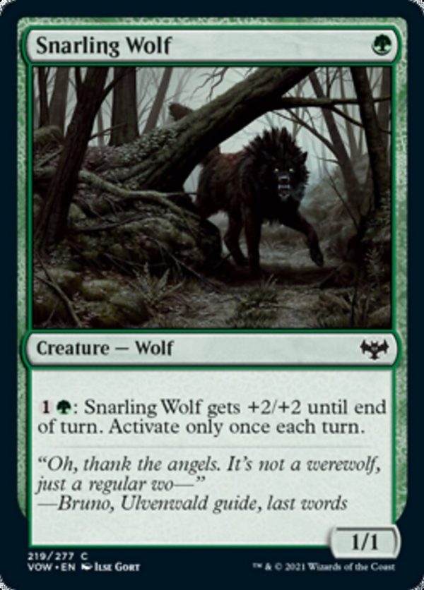 Snarling Wolf [Innistrad: Crimson Vow] Fashion