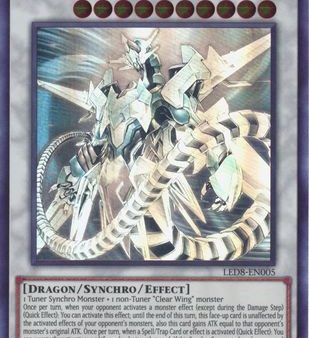 Crystal Clear Wing Synchro Dragon [LED8-EN005] Ghost Rare Fashion