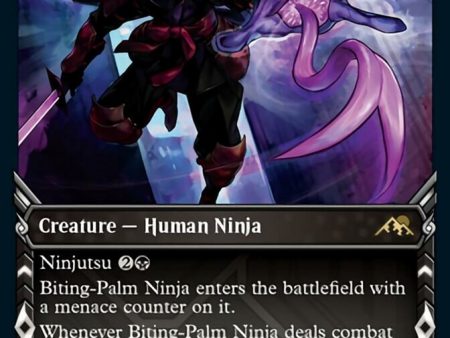 Biting-Palm Ninja (Showcase Ninja) [Kamigawa: Neon Dynasty] For Cheap