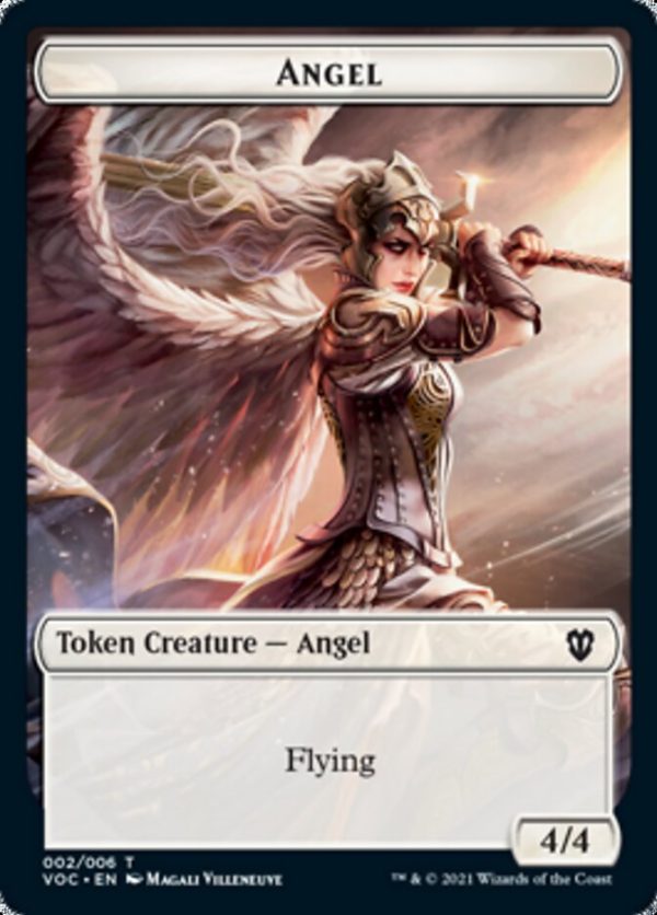 Angel    Clue Double-sided Token [Innistrad: Crimson Vow Commander Tokens] Supply