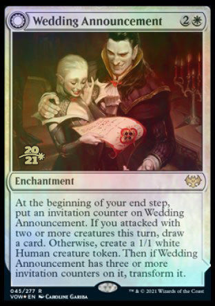 Wedding Announcement    Wedding Festivity [Innistrad: Crimson Vow Prerelease Promos] Supply